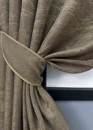 Комплект коротких штор VR-Textil Жакард Viva Marmo № 1786ш Какао 130х170 см 2 шт (35-0373) Київ