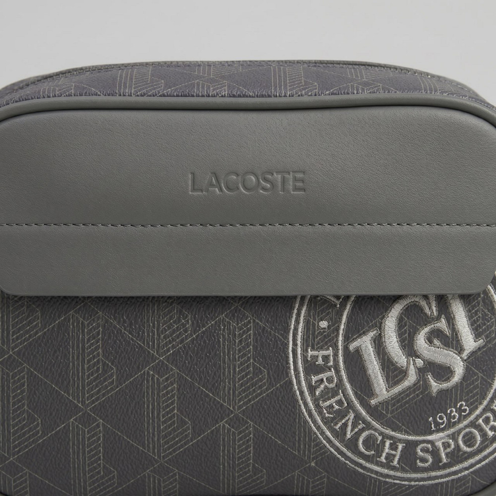 Мужская брендовая сумка, борсетка на плечо Lacoste (1097) grey Киев - изображение 7
