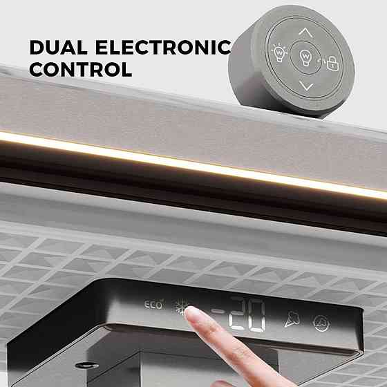 Розумний сервант (шафа) з вбудованим холодильником Primst CB150 (150 литров, Wood) Київ