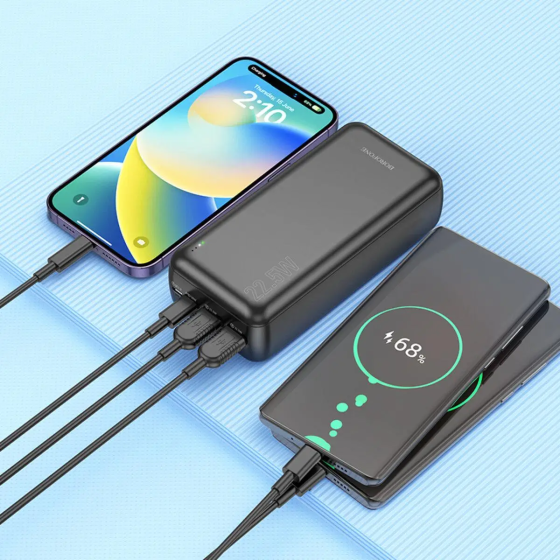 Універсальна мобільна батарея Borofone BJ38B 30000mAh Power 22.5W+PD20W (Чорний) Вінниця