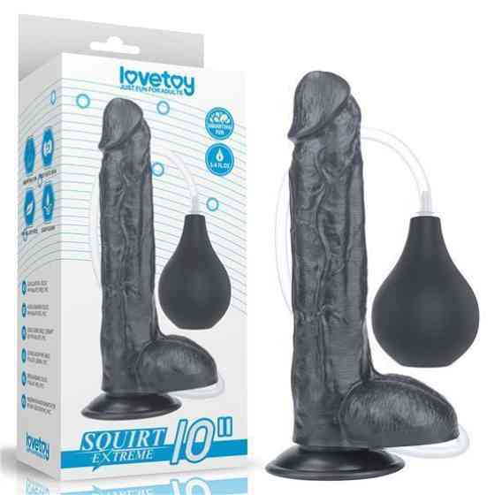 Фалоімітатор - Squirt Extreme Dildo 10" Black Sex Aura Київ