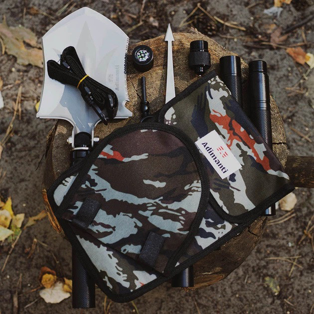 Многофункциональная туристическая сапёрная лопата Adimanti HK002 11-в-1 складная с чехлом QM-63 Ивано-Франковск - изображение 3