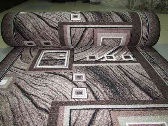 Ковровая дорожка, Коричневые Квадраты, Ковёр на отрез, любые размеры, Ширина 2.5м. Каменское