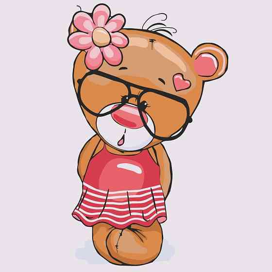 Картина за номерами "Сором’язливе ведмежа" 15061-AC 30x30 см Вінниця