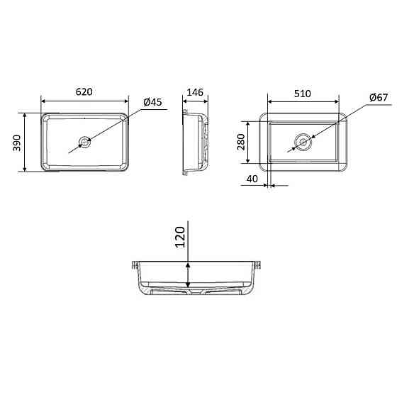 Раковина Qtap Scorpio 615х390х150 White QT1411K491WN Київ