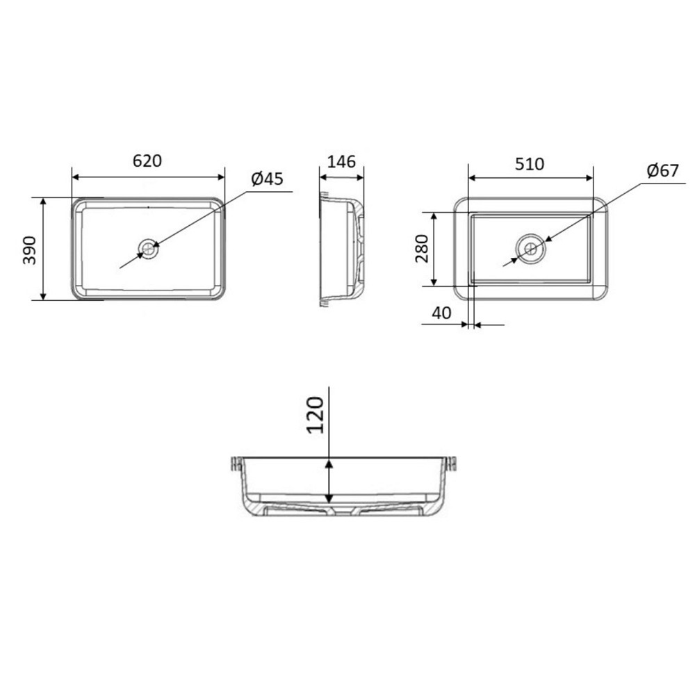 Раковина Qtap Scorpio 615х390х150 White QT1411K491WN Киев - изображение 6
