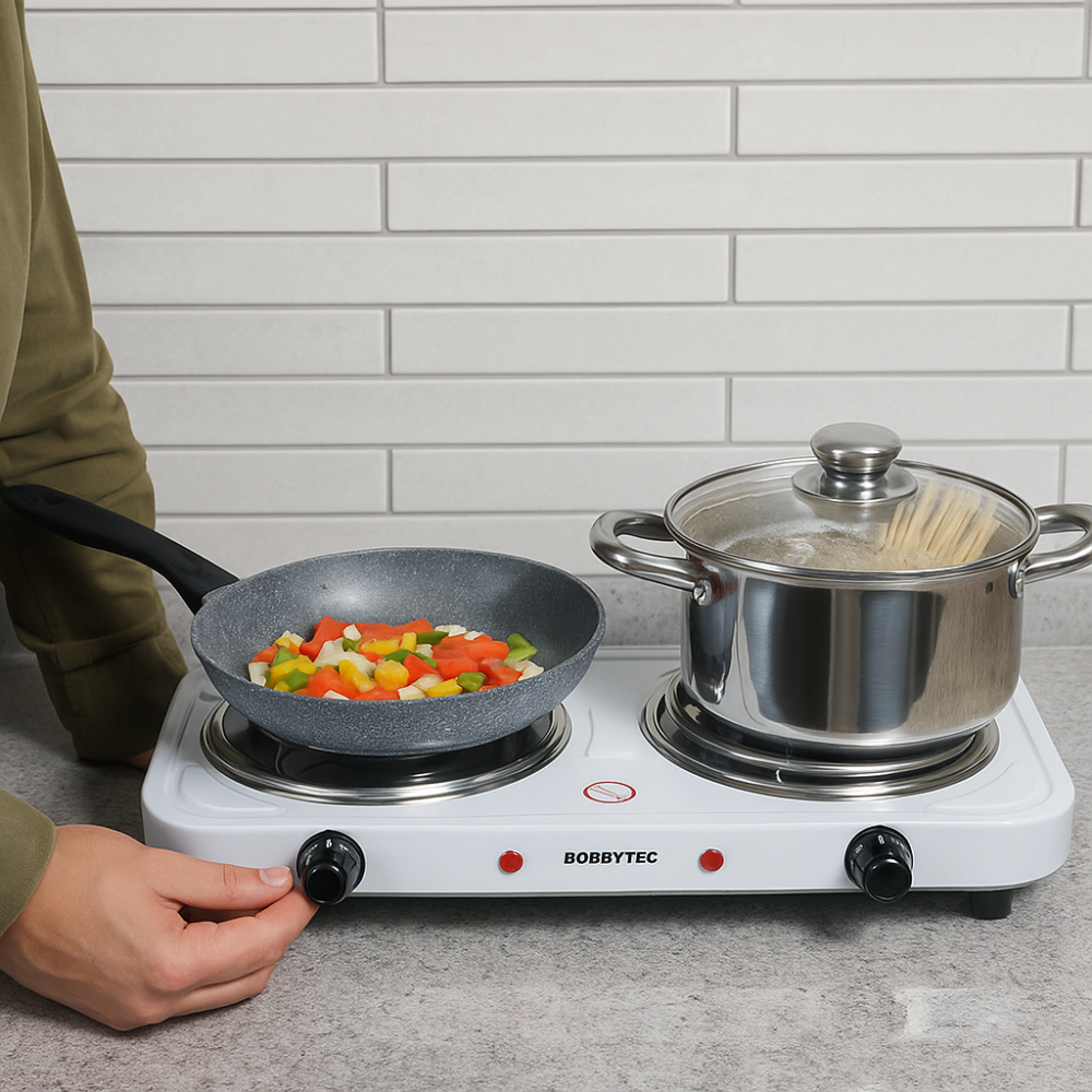 Электроплита настольная,2000 Вт,2 конфорки HP-03D,механическое управление SBR Киев - изображение 6