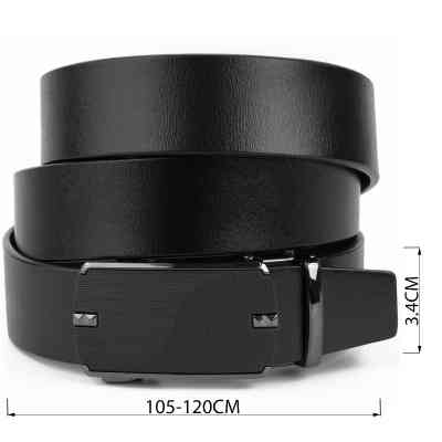 Ремень Vintage Мужской c матовой черной вставкой на пряжке Черный (20319) Винница