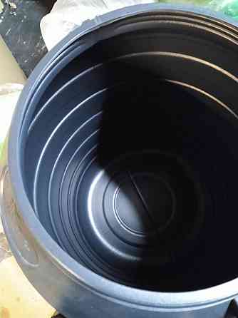 Бочка  техническая 60 л черная низкая бидон 60л широкая горловина емкость для воды Днепр