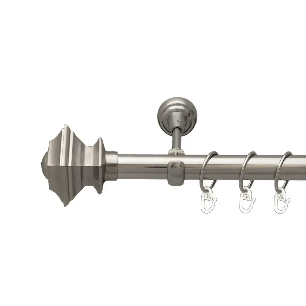 Карниз Orvit Борджеза металевий однорядний відкритий Нержавіюча Сталь 25 мм 240 см (7074833) Львів - фото 1