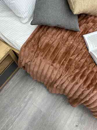 Плед-покрывало полоска Шарпей 210х220 см (+-5см) Терракотовый (87-014) Киев
