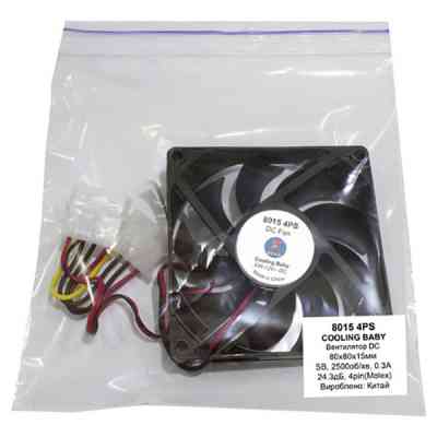 Кулер для корпуса Cooling Baby 8015 4PS Винница