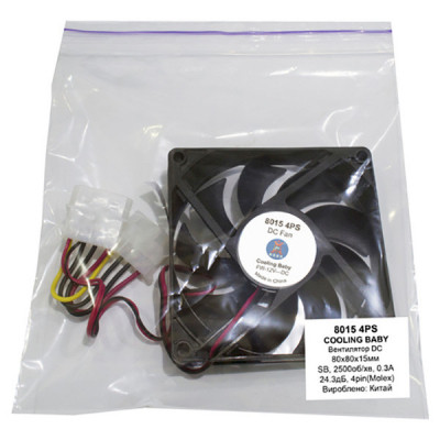 Кулер для корпуса Cooling Baby 8015 4PS Винница - изображение 4