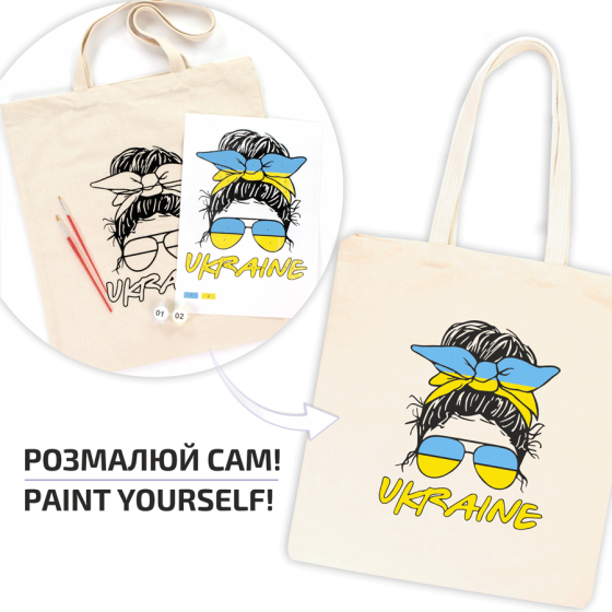 Набор эко сумка-раскраска 