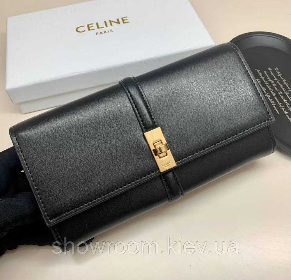 Жіночий брендовий гаманець Celine (924) black Київ - фото 1