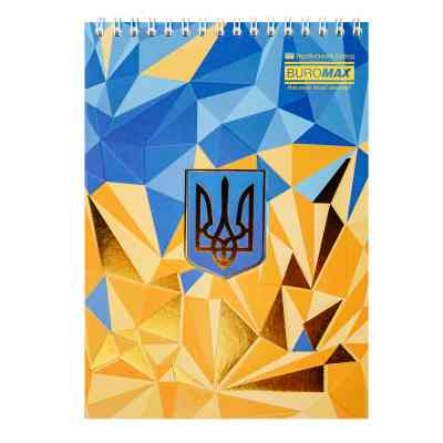 Блокнот Buromax на пружині зверху Patriot NATIONAL A5 48 аркушів у клітину (BM.24545115) Вінниця