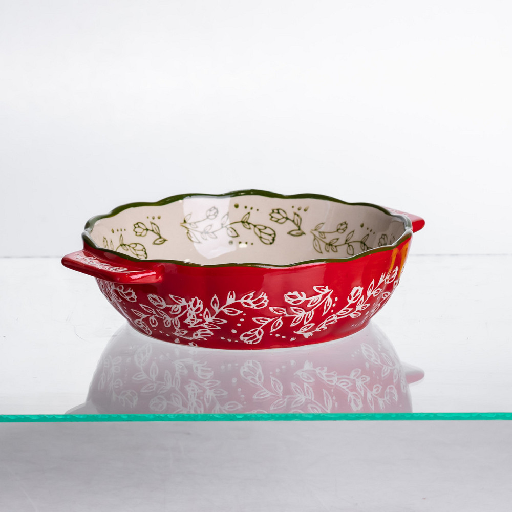 Yiwu Форма для запікання Vintage Ø17 (см) кругла форма для випікання в духовці з ручками Червон Коломыя - изображение 2