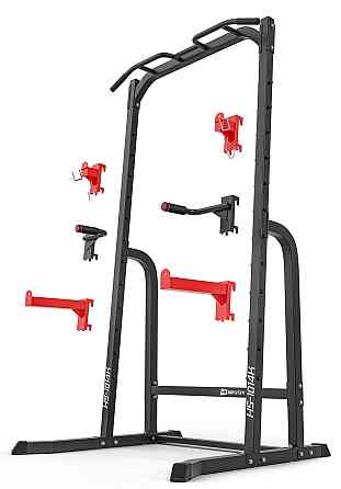 Силова фітнес-станція HS-1014K підлогові турнік і бруси для дому з тримачем для штанги багатофункціональна для всіх типів м'язів Київ