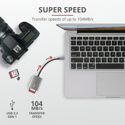Зчитувач флеш-карт Trust Dalyx Fast USB-С Card reader (24136) Вінниця - фото 10