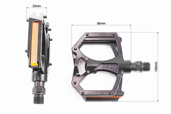 Педалі MTB широкі 9/16" (100x100x23mm) алюмінієві, чорні M195DU Київ