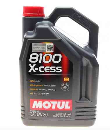 Motul 8100 X-cess 5W-30 368106 — Премиальное синтетическое моторное масло для мощной защиты двигателя (5L) Ковель