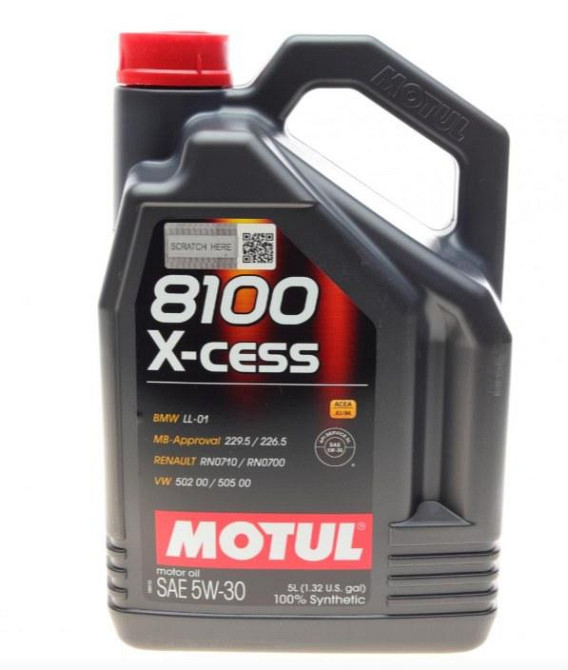 Motul 8100 X-cess 5W-30 368106 — Преміальна синтетична моторна олива для потужного захисту двигуна (5L) Ковель - фото 1