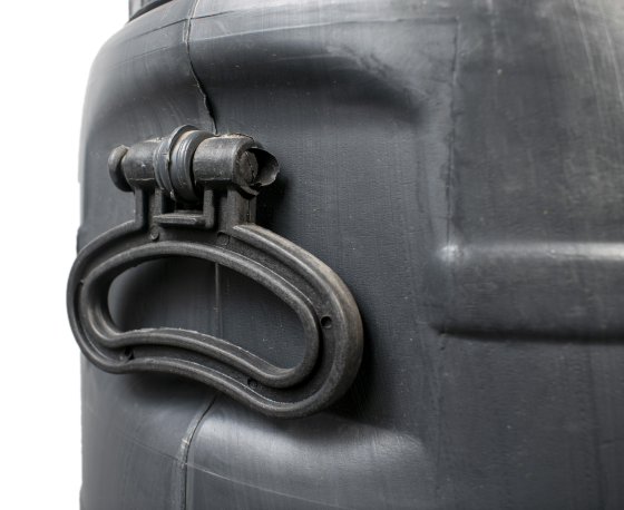 Бочка пластикова  50 л технічна чорна бідон  широка горловина ємність для води Дніпро