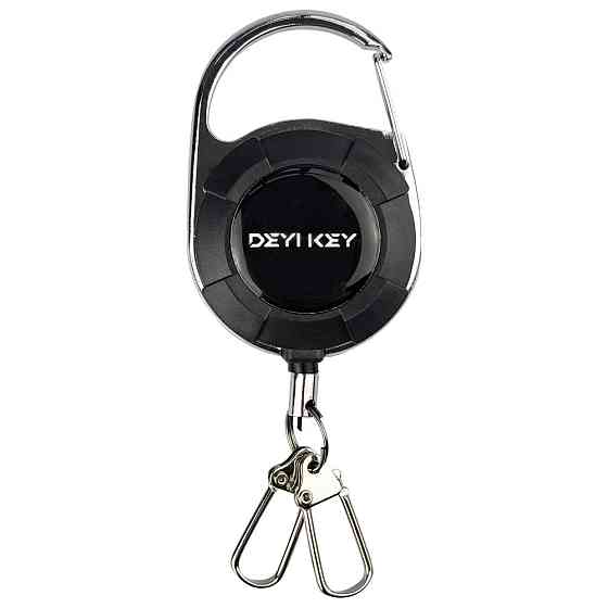 Брелок ретрактор SEVEN TBC-103 Black Київ