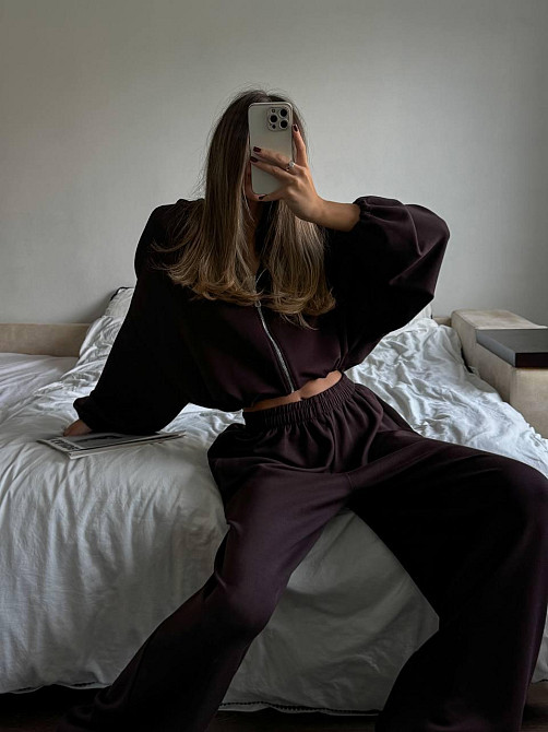 Женский трендовый костюм двойка из турецкого трикотажа oysho Шоколад Одесса - изображение 8