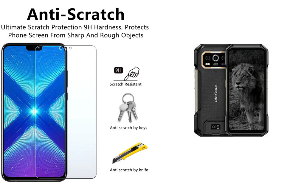 Защитное стекло NeoGlass для Ulefone Armor 27, 27 Pro, 27T, 27T Pro – ультрапрозрачное и устойчивое Киев - изображение 1