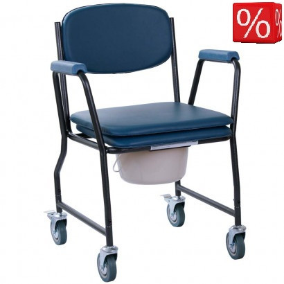 Розбірний стілець-туалет з м'яким сидінням на коліщатах OSD-MOD-WAVE2 Дніпро - фото 1