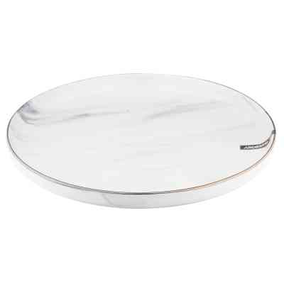 Тарелка Ardesto Marmo, 27см, кераміка, білий (AR2927MRW) Винница