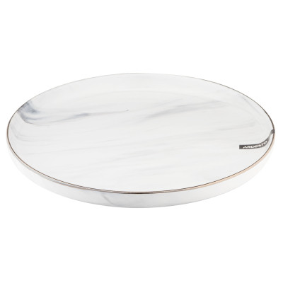 Тарелка Ardesto Marmo, 27см, кераміка, білий (AR2927MRW) Винница - изображение 4