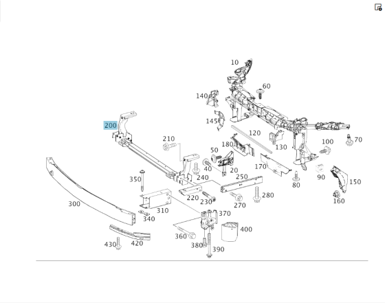 Mercedes-Benz  A2466200019 Опора радіаторів під настановною панеллю CLA Shooting Brake X117 CLA C117 GLA X156 A-class W176 B-class W242 B-class W246 Одеса