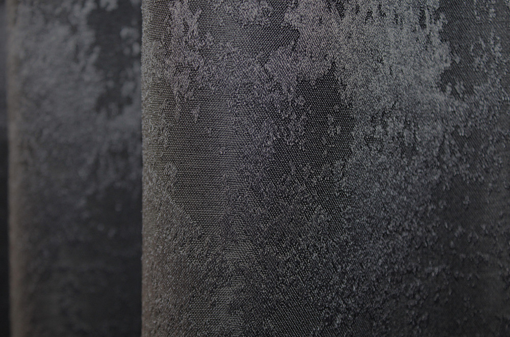 Комплект коротких штор VR-Textil Жакард Sultan YL № 1211ш Графітовий 130х170 см 2 шт (35-0004) Київ - фото 6