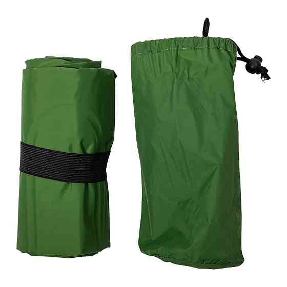 Надувний туристичний матрас 190х55 см, зелений Київ