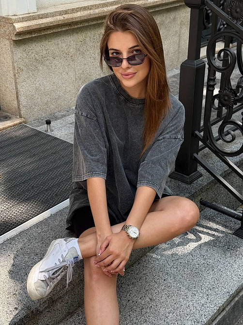 Велосипедки и футболка варенка тай дай оверсайз Серый XL-2XL Харьков - изображение 2