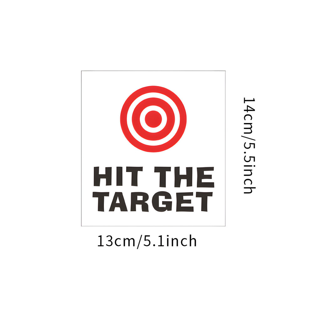 Наклейка на унітаз Приціл 14 на 13 см чорно-червоний Київ - фото 2