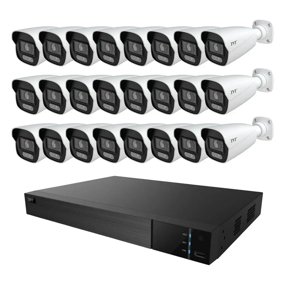Комплект IP-відеонагляду на 24 камери TVT IP-Video Kit 24x6Mp (B): 24 циліндричних 6Mp відеокамер + 32-канальний 12Mp Київ - фото 4