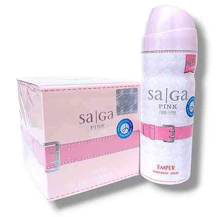 Набір жіночий Saga Pink Emper (Парфумована вода 100 мл Дезодорант 200 мл) Емпер Сага Пінк Запоріжжя