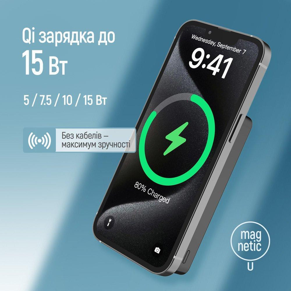 Універсальна мобільна батарея ColorWay 15W MagSafe 10000 mAh Black (CW-PB100LPA1BK-WPDD) ( 18085 ) Харків - фото 9