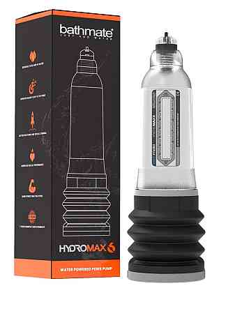 Гідропомпа Bathmate Hydromax 6 Clear, для члена довжиною від 10 до 15 см, діаметр до 5,2 см Sex Aura Київ