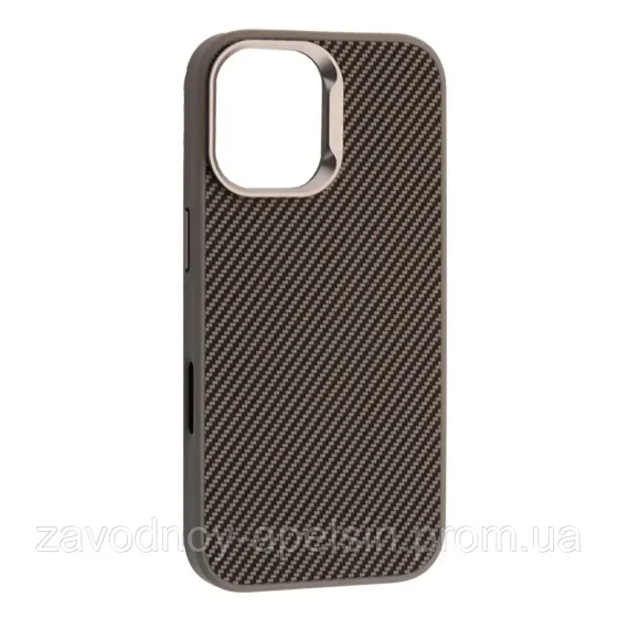 Iphone 17 Защитный чехол Kevlar style (серый карбон) Одесса
