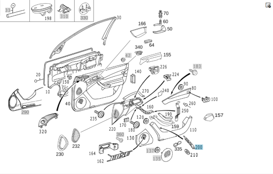 Mercedes-Benz  A2207202189 7D43 Дерев'яне облицювання блоку кнопок склопідйомників передніх лівих дверей водія S-class short W220 S-class long V2 Одеса
