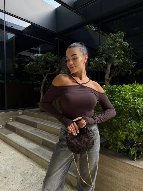 Жіночий лонгслів з відкритими плечима Одеса - фото 12