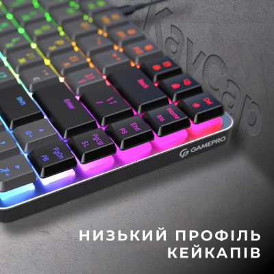 Клавіатура GamePro MK141R Red Swich Low Profile RGB USB Dark Gray (MK141R) Вінниця - фото 11