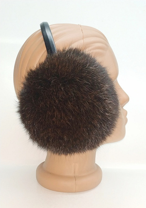 Наушники меховые детские из кролика Шоколадный Харьков - изображение 1