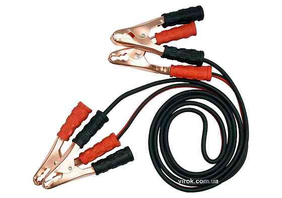 Кабелі пускові YATO до акумулятора 200 A, l= 2.5 м, 2 шт. [10/180] Одеса