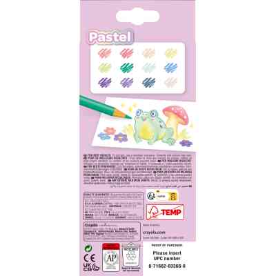 Олівці кольорові Crayola пастельні 12 шт (68-3366) Вінниця