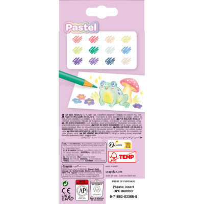 Олівці кольорові Crayola пастельні 12 шт (68-3366) Вінниця - фото 2